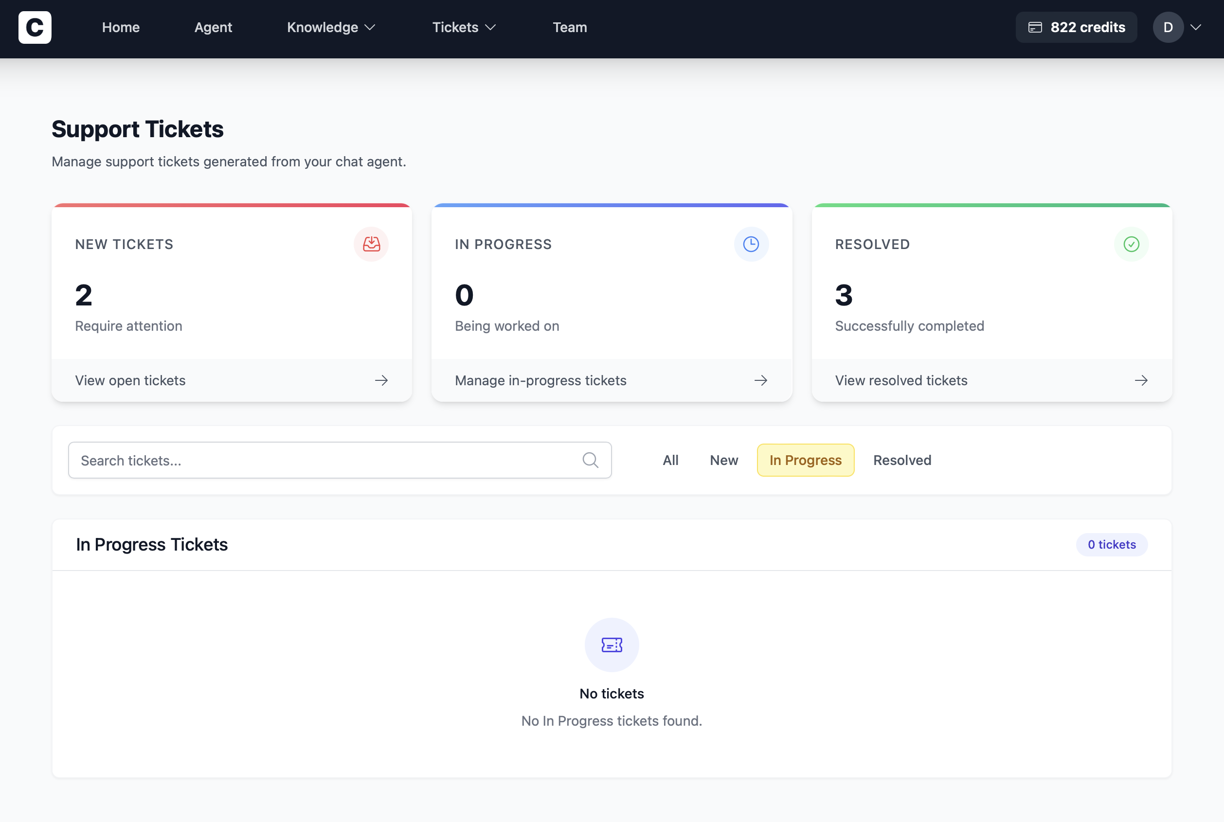 Chatbeam Support Ticket Management